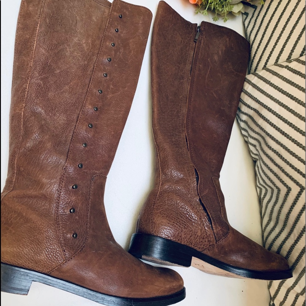 Cole Haan Brown Leather Riding Boots